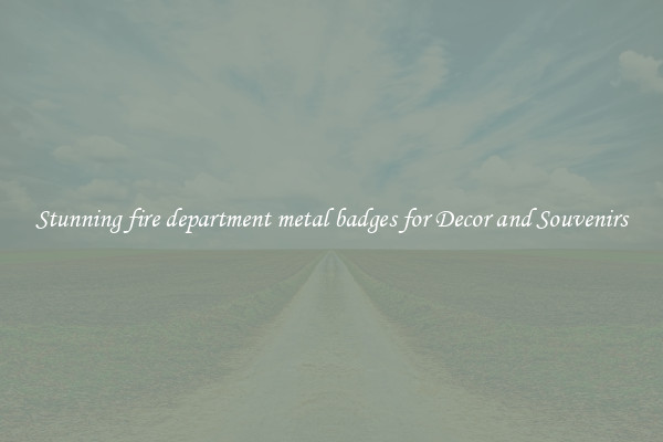 Stunning fire department metal badges for Decor and Souvenirs