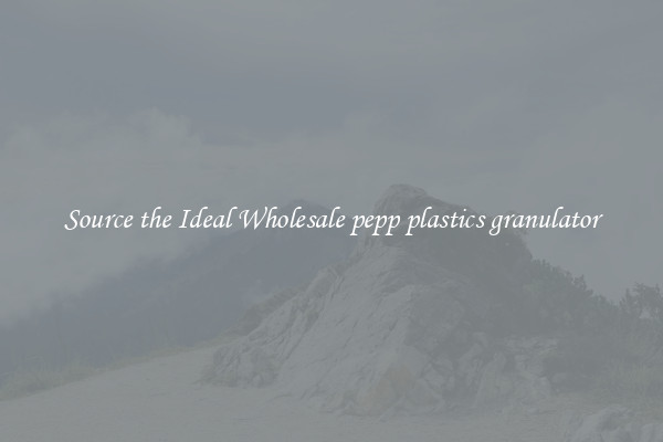 Source the Ideal Wholesale pepp plastics granulator