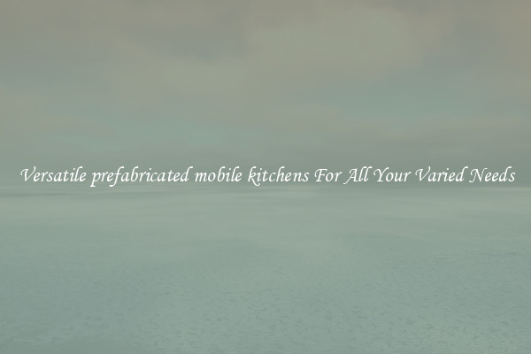 Versatile prefabricated mobile kitchens For All Your Varied Needs
