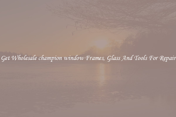 Get Wholesale champion window Frames, Glass And Tools For Repair