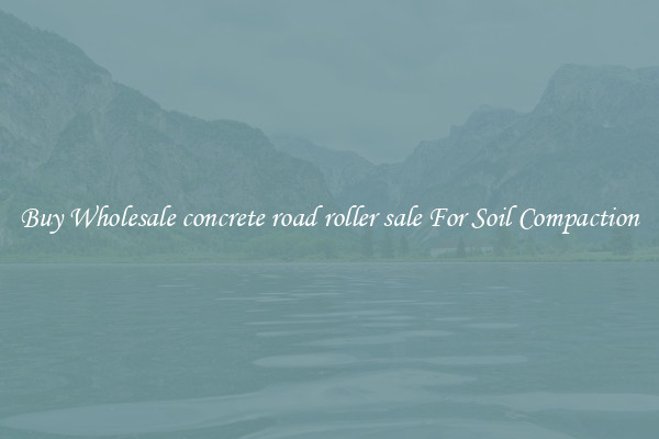Buy Wholesale concrete road roller sale For Soil Compaction