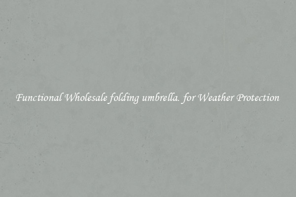 Functional Wholesale folding umbrella. for Weather Protection 