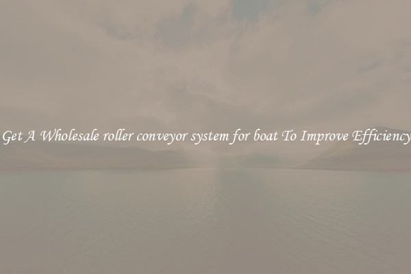 Get A Wholesale roller conveyor system for boat To Improve Efficiency